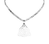XJPXGIND Witch Celtic Knot Triquetra Trinity Hollow Necklace Women Men Amulet Necklaces Jewelry nudo de bruja