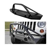 XJPZFC Off-Road Brawler Mid Truck Bumper Bull Bar Compatible with Jeep Wrangler JL 2018 2019 2020 2021 2022 2023, 3/16" Powder Coated Steel Bumper, Front Bumper Replacement Quick-Release Bolt-on Bumpe