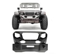 XJPZFC Off-road Front Grumper Heavy Duty Truck Bumper Bull Bar Shroud Compatible with JP Wrangler JK 2007-2018, 3/16" Powder Coated Steel Bumper Replacement Quick-Release Bolt-on