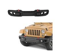 XJPZFC Off-road Heavy Duty Truck Bumper Bull Bar Compatible with Jeep Wrangler JK 2007-2017, 3/16" Powder Coated Steel Bumper, Front Bumper Replacement Quick-Release Bolt-on Bumper Kit