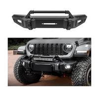 XJPZFC Off-Road Heavy Duty Truck Bumper Bull Bar Guard Shroud Compatible with Jeep Wrangler JL 2018+, 3/16" Powder Coated Steel Bumper, Front Bumper Replacement Quick-Release Bolt-on Bumper Kit(With l