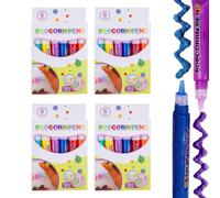 XJQ 3d Bubble Popcorn Drawing Pens, Magic Colour Bubble Pop-Corn Drawing Pens (4pcs)