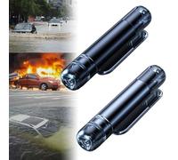 XJQ Car Window Breaker, 2-In-1 Car Window Breaker and Seat Belt Cutter, Life Hammer with Seatbelt Cutter, Emergency Car Escape Tool (2pcs-b)