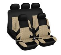 XJQHK Car Seat Covers Full Set for Hyundai Tucson Hybrid 2000-2019 2020 2021 2022 2023 2024 2025, Cloth Car Seat Cushion Full Set Breathable Washable Front Rear Protectors Accessories,B-Beige