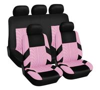 XJQHK Car Seat Covers Full Set for KIA Sportage 3.Generation (SL) 2011 2012 2013 2014 2015 2016, Cloth Car Seat Cushion Full Set Breathable Washable Front Rear Protectors Accessories,D-Pink