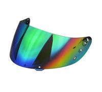 XJQHK Motorcycle Helmet Visor for ICON Airflite IC04 IC-04, UV Anti-Fog Motorcycle Helmet Visor Lens Windproof Motorbike Helmet Face Shield,normal-B Revo Rainbow Green