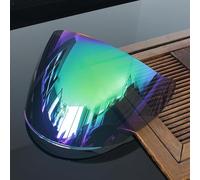 XJQHK Motorcycle Helmet Visor for LS2 OF608, UV Anti-Fog Motorcycle Helmet Visor Lens Windproof Motorbike Helmet Face Shield,normal-F Green Plating