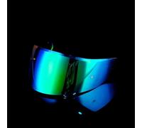 XJQHK Motorcycle Helmet Visor for Shoei Z7 / X14, UV Anti-Fog Motorcycle Helmet Visor Lens Windproof Motorbike Helmet Face Shield,normal-E Blue-green