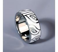 XJruixi 925 Silver Jewelry for Women White Leaves Sparkling CZ Jewelry Ring Set Fine Jewelry Handmade Enamel