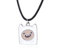 XJruixi Adventure Time Finn Sword Necklace Marceline Axe Bass Pendant Jake Lumpy Space Princess Figure Necklaces for Fans Jewelry Gift