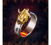 XJruixi Anime Digimon Digital Monster Ring Garurumon Unisex Cosplay Adjustable Opening Angel Angewomon Rings Accessories Jewelry Gifts