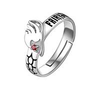 XJruixi Anime Fairy Tail Ring Etherious Natsu Dragneel Cosplay Unisex Adjustable Opening Finger Rings Jewelry Accessories Gift
