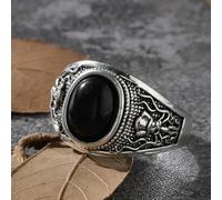 XJruixi Goth Pirate Skeleton Octopus Ring for Men Women Unique Retro Black Zircon Punk Female Motorcycle Rings Party Jewelry Gifts
