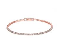 XJruixi New Luxury Three Rows Tennis Full Drills 2MM 18CM Silver on hand Bracelet Bangle For Women Jewelry