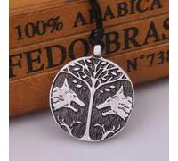 XJruixi Norse Vikings Odin 's Runes Necklaces Pendants Thor Axe Destiny Wolf Supernatural Moon Pentagram For Men Jewelry Gift
