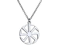 XJruixi Nostalgia Slavic Kolovrat Pendant Wheel Jewelry Necklace Russian