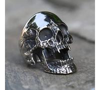 XJruixi Polishing Vampire Ring Men Womens Stainless Steel Biker Rings Man Gothic Punk Jewelry Best Gift For Friend Size 7-15