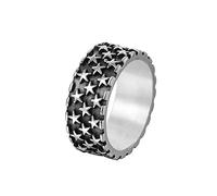 XJruixi Punk Hip Hop Simple 316L Stainless Steel Star Ring For Men Women Fashion Five Pointed Star Rings Men Jewelry Gift Wholesale