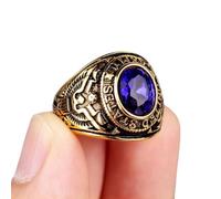 XJruixi Stainless Steel Men Rings Rhinestone United States Army Punk Hip Hop for Biker Male Boyfriend Jewelry Creativity Gift Wholesale