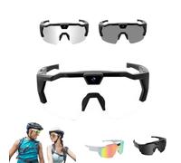 Xjrwac Baseball Glasses with Camera, POV Glasses 4k Baseball Sunglasses with Camera, Crystal Clear, Great First-Person View, Anti-Glare Sports Smart Glasses for Outdoor Activities (Change, A)