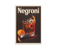 XJRZHLDU Vintage Italian Cocktail Negroni Bar Pub Decor Poster Canvas Poster Bedroom Decor Landscape Office Room Decor Gift 16x24inch(40x60cm)