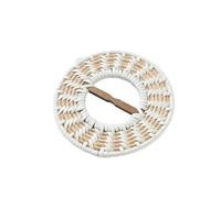 XJSDI 1/2pcs Inner 40mm Bohemia Vine Weaving Waist Buckle Wooden Belt Buckle For Ladies Women Webbing Bag Strap Silk Scarf Ring Clip T-Shirt Tie Clips