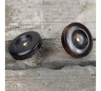 XJSDI 10pcs 12/15/18/20mm Black Dark Coffee Large Real Horn Buttons Suit Set 100% Buffalo Horn Buttons Coat Round Shank Buttons For Crafting
