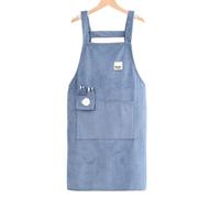 XJSDI Adjustable Corduroy Kitchen Apron, Unisex Soft & Durable Apron with Large Pocket, Stain Resistant for Chefs, Bakers, Gardeners, Crafters - 1/2 Pieces