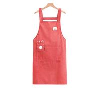XJSDI Adjustable Corduroy Kitchen Apron, Unisex Soft & Durable Apron with Large Pocket, Stain Resistant for Chefs, Bakers, Gardeners, Crafters - 1/2 Pieces