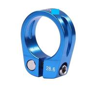 XJSJZJZ 1 Pcs Bicycle Seatpost Clamp Aluminum 28.6/30mm Bicycle Seat Post Pipe Clamp MTB Mountain Road Bike Seat Clamps(28.6mm Blue)