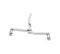 XJSMDXJ Motorcycle L Shaped Gear Lever Motorcycle Accessories Heel Toe Shift Gear Folding Auxiliary Bracket Shifter Shaft Kit Pedal Brake for 114 2018-2024(Set A Chrome 18-24)