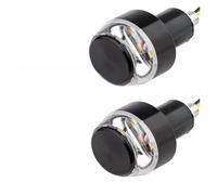 XJSMDXJ Motorcycle turn signal rear turn signal 2pcs 12V Motorcycle Handlebar End Turn Signal Light Flasher Handlebar Grip Flasher Side Marker Light Lightingturn Signal(2Pc White to Blue)
