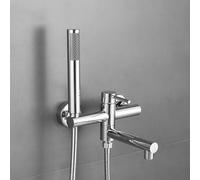 XJTNLB Bath Shower Mixer Tap Wall Mounted Chrome Shower Attachment for Mixer Tap Single Lever Bath Tap 90 Degree Rotating Tap Bathtub Tap