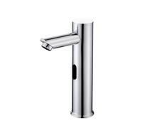 XJTNLB Bathroom Touchless Sink Taps Hand Basin Taps Chrome Sensor Faucet Sink Battery Bathroom Brass Middle