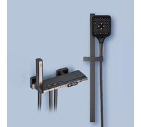 XJTNLB Thermostatic Shower Mixer Bath Mixer Taps with Shower 3 Modes Shower Attachment for Bath Taps with Sprayer, Gun Grey