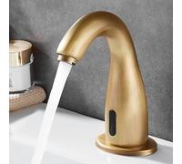 XJTNLB Touchless Basin Tap Antique Bathroom Sink Mixer Taps 1 Hole Automatic Infrared Sensor Faucet Hot and Cold Water Temperature Cannot be Adjusted