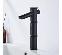 XJTNLB Touchless Basin Tap Retro Vintage Bathroom Taps Automatic Infrared Sensor Faucet Hot and Cold Not Adjustable,Black,Middle
