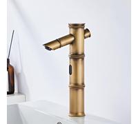 XJTNLB Touchless Basin Tap Retro Vintage Bathroom Taps Automatic Infrared Sensor Faucet Hot and Cold Not Adjustable,Antique,Middle