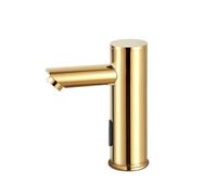 XJTNLB Touchless Bathroom Tap Bathroom Sink Mixer Taps 1 Hole Automatic Infrared Sensor Faucet Brass,Gold,Low