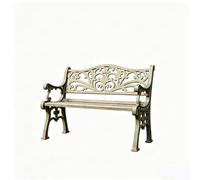 XJTS87583 1/87 3D Printed Unpainted White Model American Vintage Farm Iron Wrought Bench Micro Dollhouse Outdoor Scene Decoration 4 Pieces