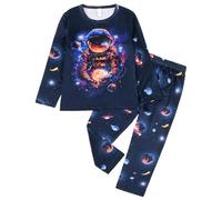 XJUERAA Boys Girls Pyjamas Sets Kids Pjs Dinosaur Digger Unicorn Print Nightwear Toddler Polyester Long Sleeve Unisex Crewneck 2 Piece Sleepwear Winter Clothes Age 2-8 Years