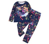 XJUERAA Boys Girls Pyjamas Sets Kids Pjs Dinosaur Digger Unicorn Print Nightwear Toddler Polyester Long Sleeve Unisex Crewneck 2 Piece Sleepwear Winter Clothes Age 2-8 Years