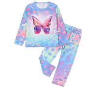XJUERAA Boys Girls Pyjamas Sets Kids Pjs Dinosaur Digger Unicorn Print Nightwear Toddler Polyester Long Sleeve Unisex Crewneck 2 Piece Sleepwear Winter Clothes Age 2-8 Years