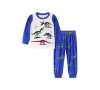 XJUERAA Boys Girls Pyjamas Sets Kids Pjs Dinosaur Moster Truck Panda Print Nightwear Toddler Polyester Long Sleeve Unisex Crewneck 2 Piece Sleepwear Winter Clothes Age 1-7 Years Old