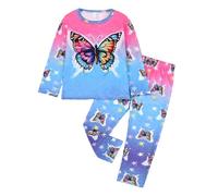 XJUERAA Boys Girls Pyjamas Sets Kids Pjs Dinosaur Moster Truck Panda Print Nightwear Toddler Polyester Long Sleeve Unisex Crewneck 2 Piece Sleepwear Winter Clothes Age 1-8 Years Old