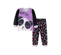 XJUERAA Boys Girls Pyjamas Sets Kids Pjs Dinosaur Moster Truck Panda Print Nightwear Toddler Polyester Long Sleeve Unisex Crewneck 2 Piece Sleepwear Winter Clothes Age 1-7 Years Old