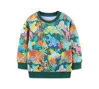 XJUERAA Girls Boys Jumper Sweatshirt Dinosaur Butterfly Animal World Kids Unisex Tops Children Little Baby Long Sleeve Polyester Jumpers Outfits Casual Crewneck Autumn Winter Clothes Age 1-7 Years