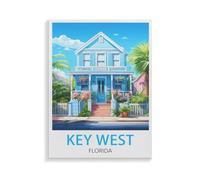 XJUfW Paint Numbers on Canvas DIY Acrylic Paints Set for Beginners Acrylic Drawing Paintwork Crafts ，Key West FloridaPaint by Numbers for Adults,30x40cm(AA-388