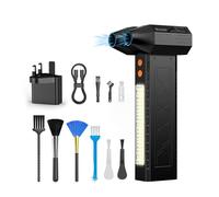 XJUGEZ Dual Motors Compressed Air Duster Cleaner for PC,4 Speeds Max 180000RPM*2 Electric Air Duster,Portable Air Dust Blower with Led Light Replace Canned Air Duster,for Laptop,Keyboard