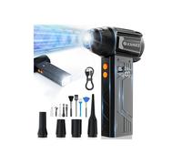 XJUGEZ Electric Air Duster,180000RPM Compressed Air Cleaner for PC with 2 Lights,4 Gears Rechargeable Hand Held Mini Air Blower Cordless as Computer Cleaner& Compressed Air Can for Laptop,Keyboard